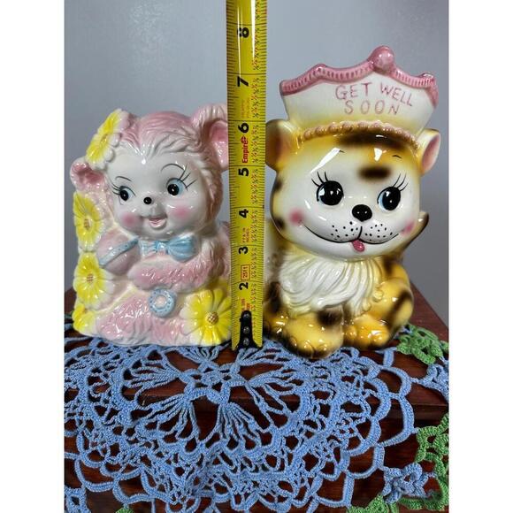 2 Vintage Nancy Pew Giftware Co. Anthropomorphic Ceramic Planters - Picture 10 of 10